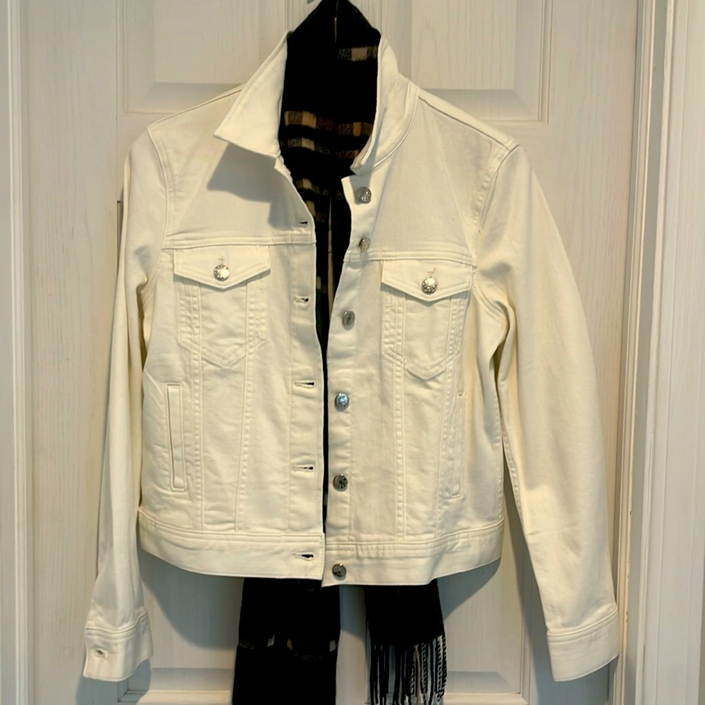 J.Crew white jean jacket NWT.